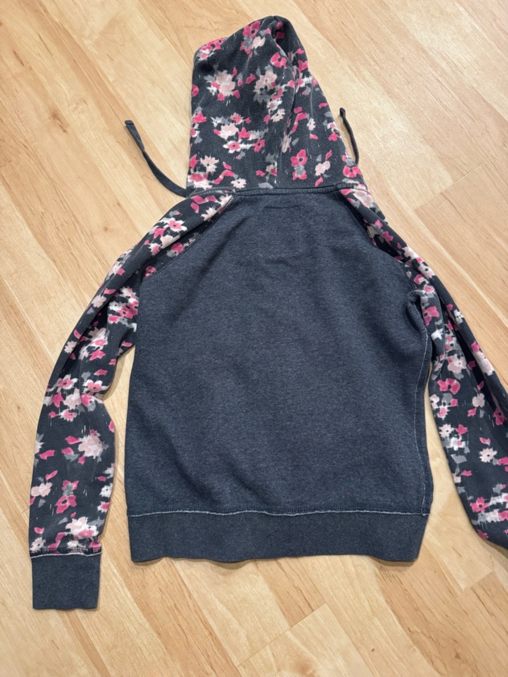 Aeropostale Y2K Zip Up Hoodie Gray Pink Women's Size Medium - Picture 4 of 4